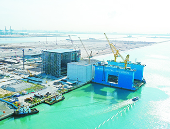 Changing the World Map with the Power of Hyundai E&C - Construction site of Tuas Terminal Phase 2 (Finger 3), Singapore