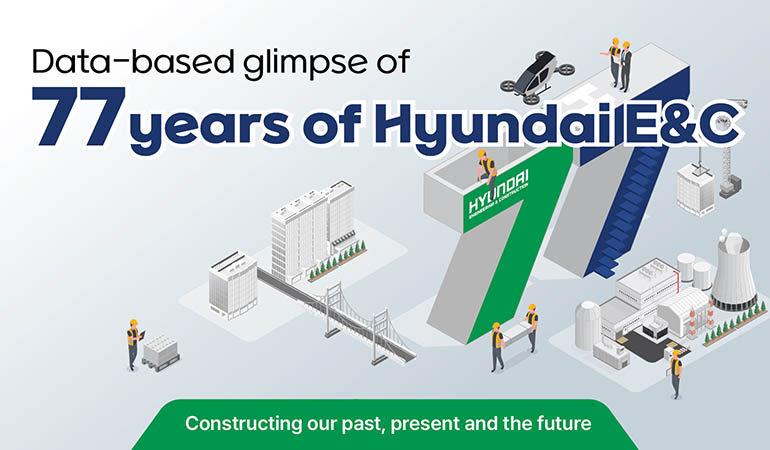 Data-based glimpse of 77 years of Hyundai E&C  Constructing our past, present and the future