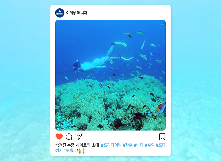 이의상 매니저 숨겨진 수중 세계로의 초대 #프리다이빙 #잠수 #바다 #수영 #프다성지 #보홀 