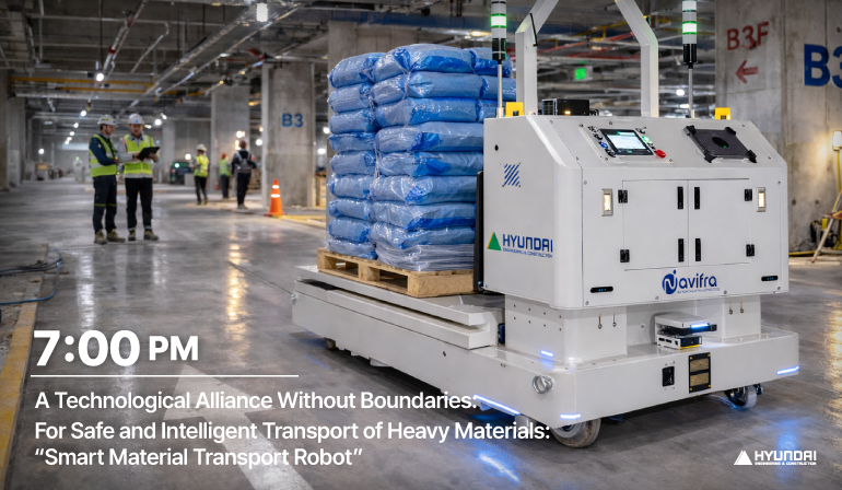7:00 P.M.  A Technological Alliance Without Boundaries:   For Safe and Intelligent Transport of Heavy Materials: “Smart Material Transport Robot”