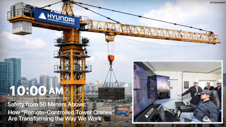 10:00 A.M. Safety from 50 Meters Above: How “Remote-Controlled Tower Cranes” Are Transforming the Way We Work